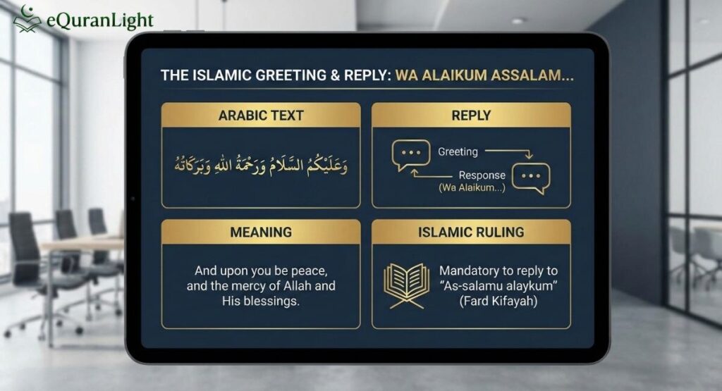 wa alaikum assalam wa rahmatullahi wa barakatuh